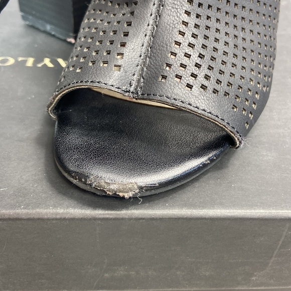 ANA “ANA TROUT” Vegan Leather Peep Toe Punch Out Heel - Picture 7 of 10